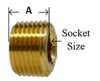 Countersunk Hex Plug Diagram